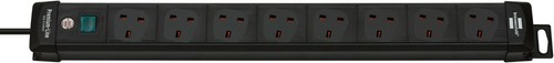 Brennenstuhl 8 Gang Way Extension Lead Power Strip 3 Metre Mains Cable 8 Sockets - Picture 2 of 7
