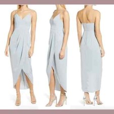 Shona Joy Tulip Hem Maxi Dress, Women's Size 6, Powder Blue NEW MSRP 280