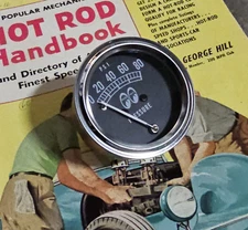 MOONeyes Oil Pressure GAUGE with Sender & Mount HOT ROD Custom MOON auto boat