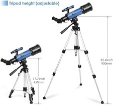 Telmu F40070M Astronomical Telescope 70mm Aperture 400mm AZ Mount/ refracting