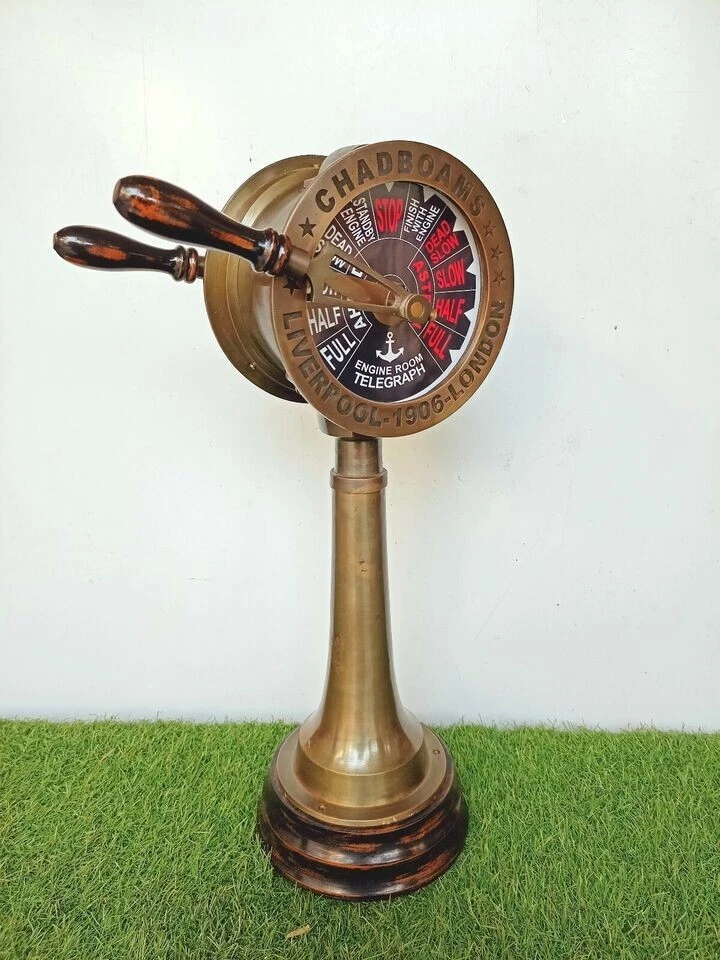 24" London Ship' Engine Pedido Vintage Telégrafo Chadboams y Liverpool Náutico Foto 4 de 4
