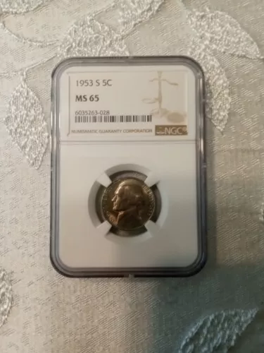 1953 S Jefferson Nickel NGC MS65