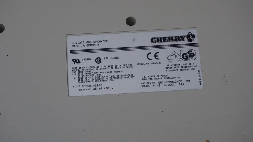 Cherry MY 3000 R/M Vintage Tastatur DIN Anschluss Retro Keyboard Deutsch - Bild 4 von 4