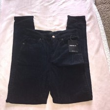 NWT Forever 21 Skinny Navy Corduroy Pants Size Small