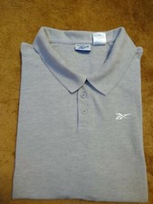Vintage VTG Reebok Men's Gray Polo Shirt Size Large
