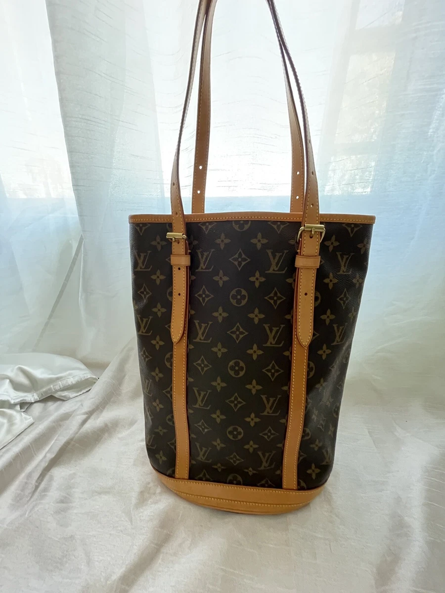 Louis Vuitton - Authenticated Bucket Handbag - Cloth Brown for Women, Very Good Condition