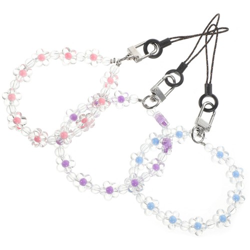 3 Pcs Kristallperle Lanyard Telefon Armband Gurt Handyperlenband - Zdjęcie 6 z 12