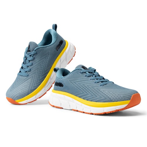 FitVille Men's Cushioned Sneakers Wide Toe Box Running Walkin Shoes Lightweight - Picture 9 of 60