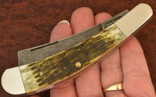 vintage-parker-edwards-made-in-usa-damascus-green-bone-razor-trapper-knife-34011