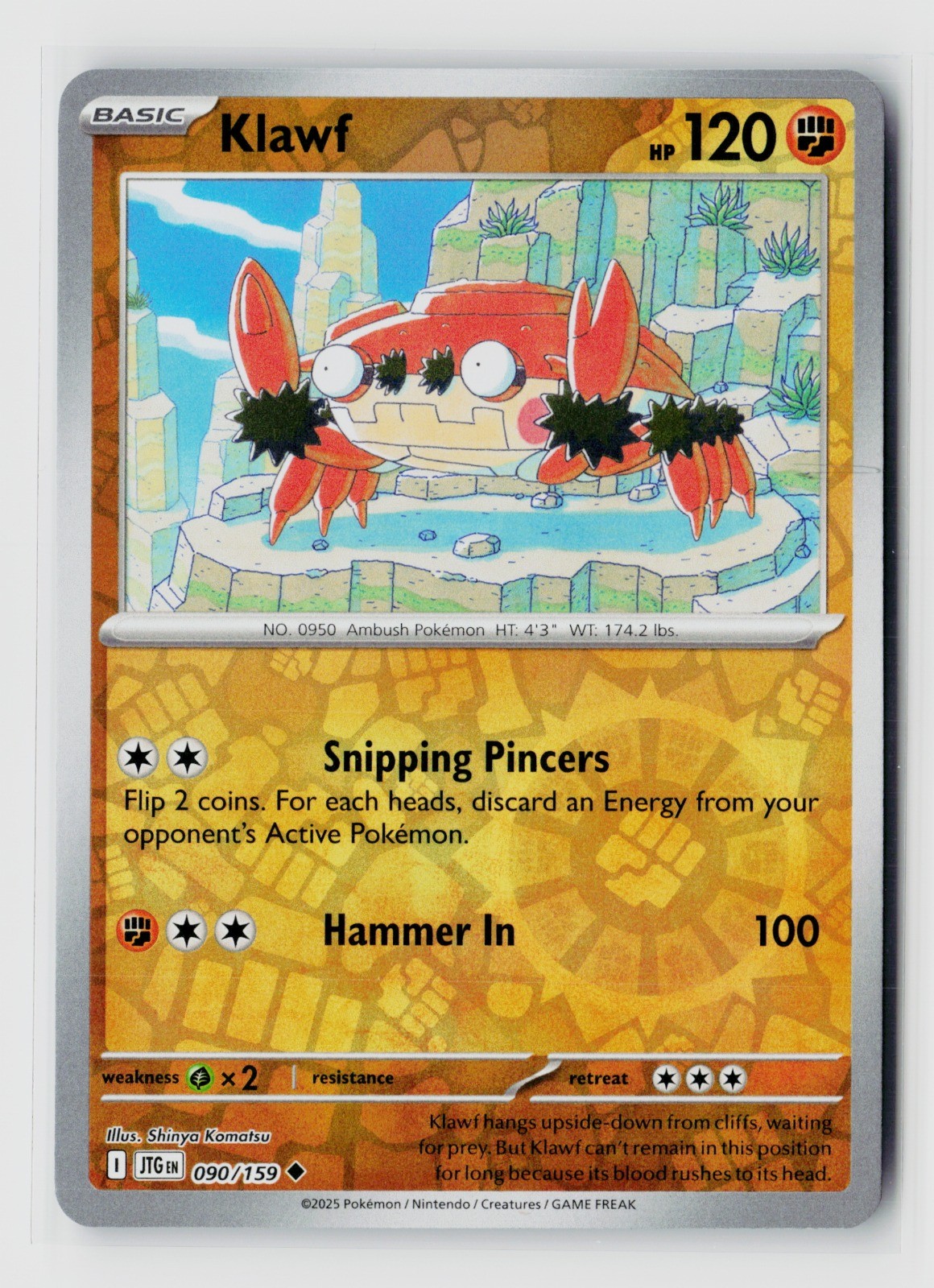 Klawf Reverse Holo Uncommon SV09: Journey Together 090/159 NM