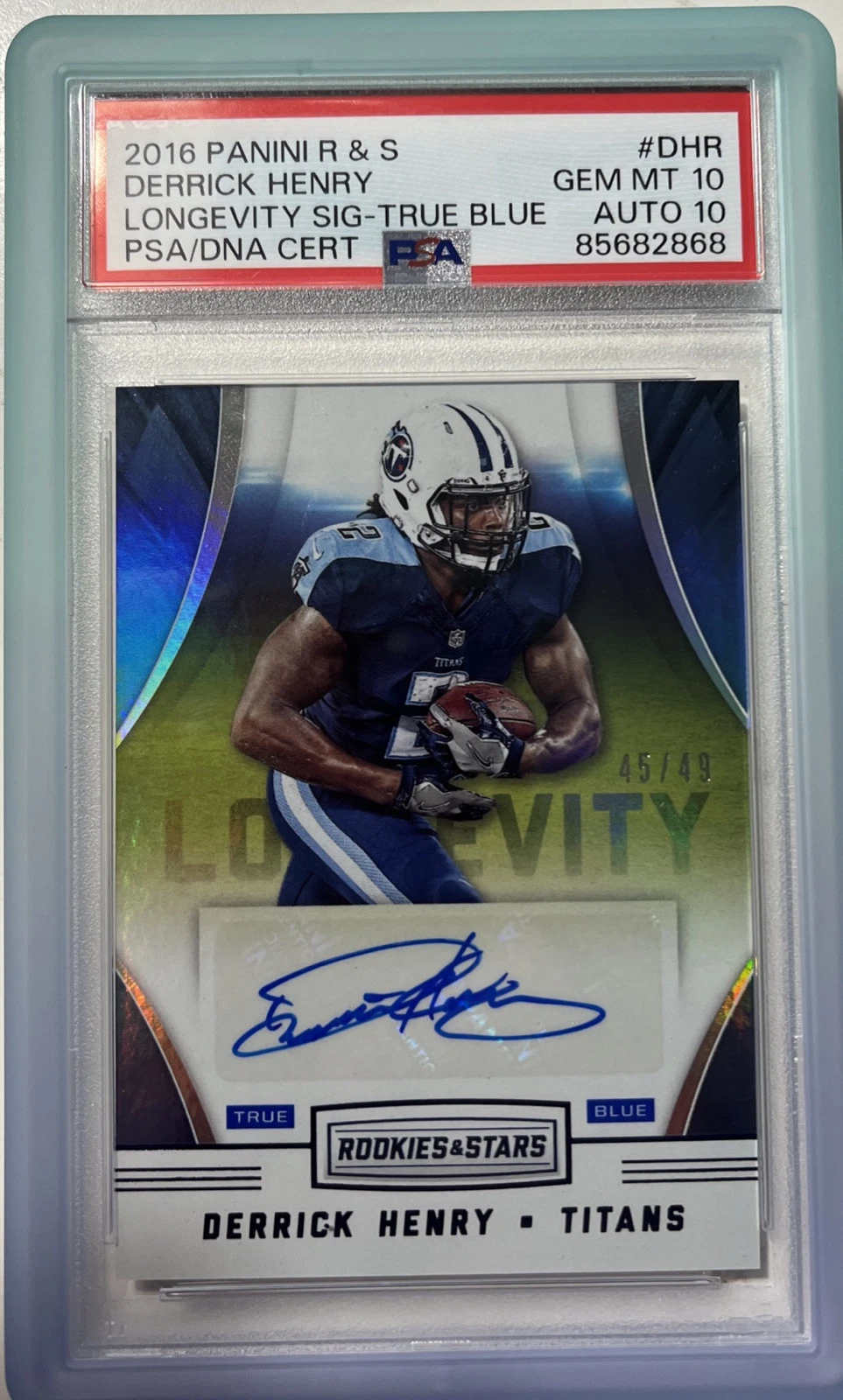 Derrick Henry Panini Rookies & Stars Longevity Signatures #DHR True Blue