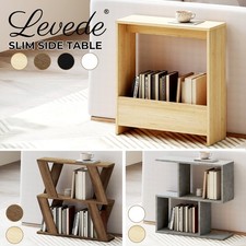 Levede Wood Side Table Narrow Sofa End Table for Living Room Storage Furniture