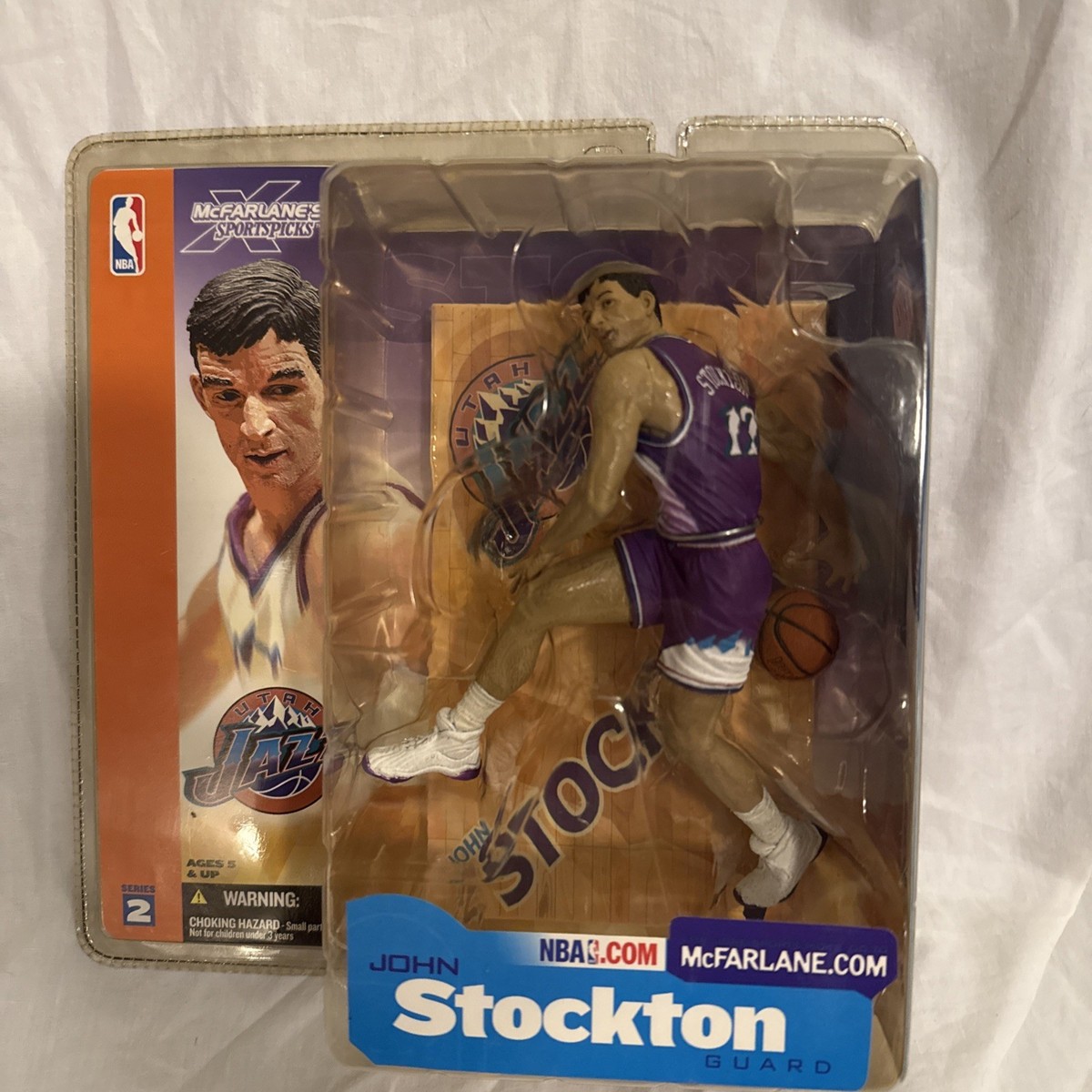 NBA★JOHN STOCKTON★フィギュア★MCFARLANE John Stockton Action Figure Utah Jazz NBA Series 2 McFarlane