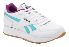 Reebok Classic 2YK Glide Sneaker Shoes White Purple Athletic Trainers Women Sz 7