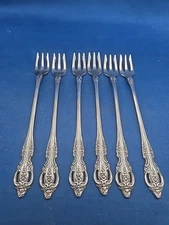 Lot of 6 Oneida RENOIR-PEMBROOKE Stainless Cocktail Forks 6"