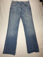 7 For All Mankind Women's Jeans Straight Standard Denim Button Fly Size 31 Blue
