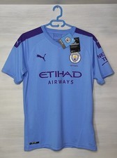 MANCHESTER CITY FC 2019-20 HOME SHIRT PUMA JERSEY SOCCER TAGS SIZE M