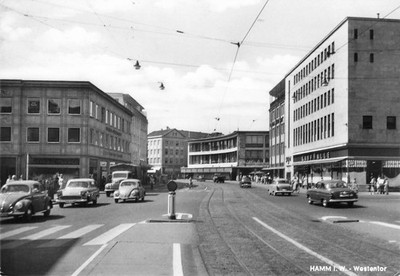 AK BRD - Hamm / Westfalen - Westentor - Stadtansicht - VW Käfer ~1967 n. Dessau