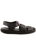 THE ROW BLACK FISHERMAN LEATHER SANDALS EU 38 UK 5 US 8
