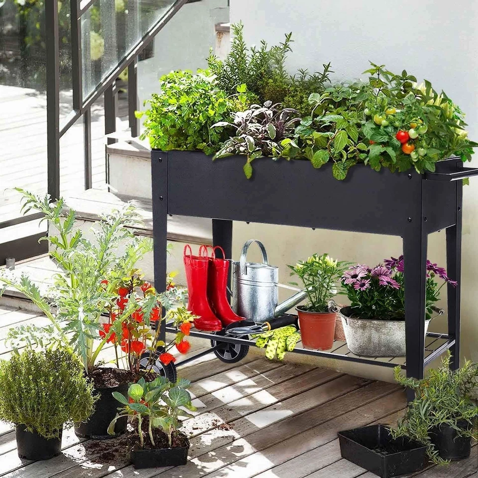 Heavy-Duty Mobile Garden Bed: Spacious 2.5 Cu Ft Planter for Indoors & Outdoors - Image 4 of 4