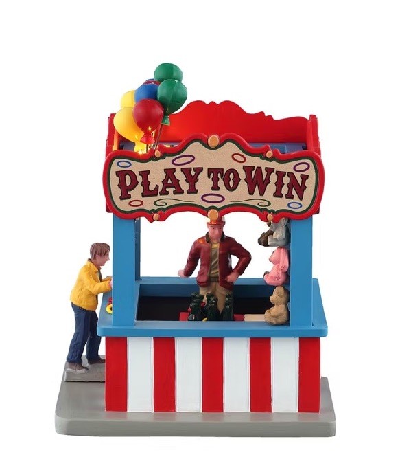 Lemax Ring Toss Game -LIGHTED Holiday Village-Carnival Midway