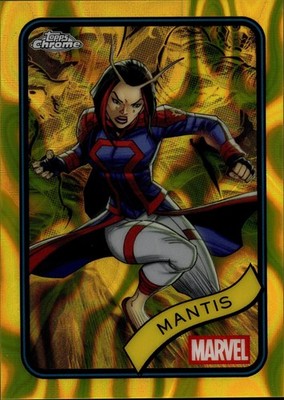 2025 Topps Chrome Marvel Yellow Lava Mantis Card #171