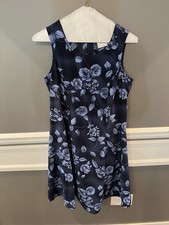 Vintage Y2k Dress Size 8 Blue Retro Floral Print 2000s Fashion Bug