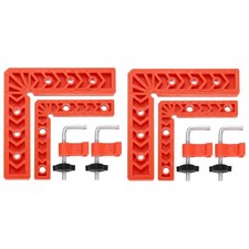 4Pcs Corner Clamp 90 Degree Right 4/6 Inch Angle Clamp Set, Orange