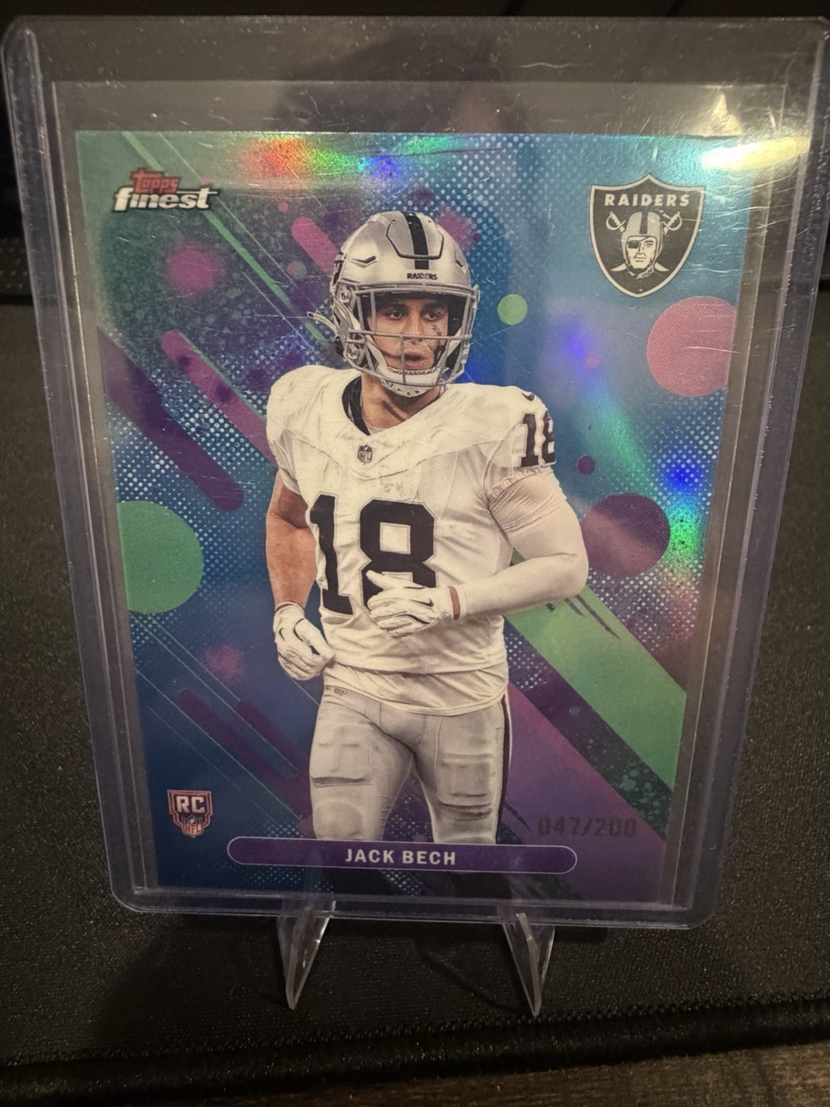 Topps - 2025 Topps Finest Jack Bech Rookie Blue Refractor /200 #29 Raiders