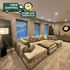 Cinema Sofa U Shape Sofa SALE L Shape New Corner Chaise Footstool 180*300*180cm
