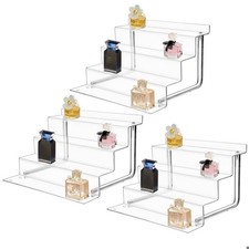 Acrylic Riser Display Stand, 100 Acrylic Clear 4-Tier Organizer for Figures,...