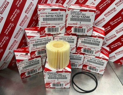 10X Genuine Toyota / Lexus Engine Cartridge Oil Filter 10 Pack Case 04152-YZZA6