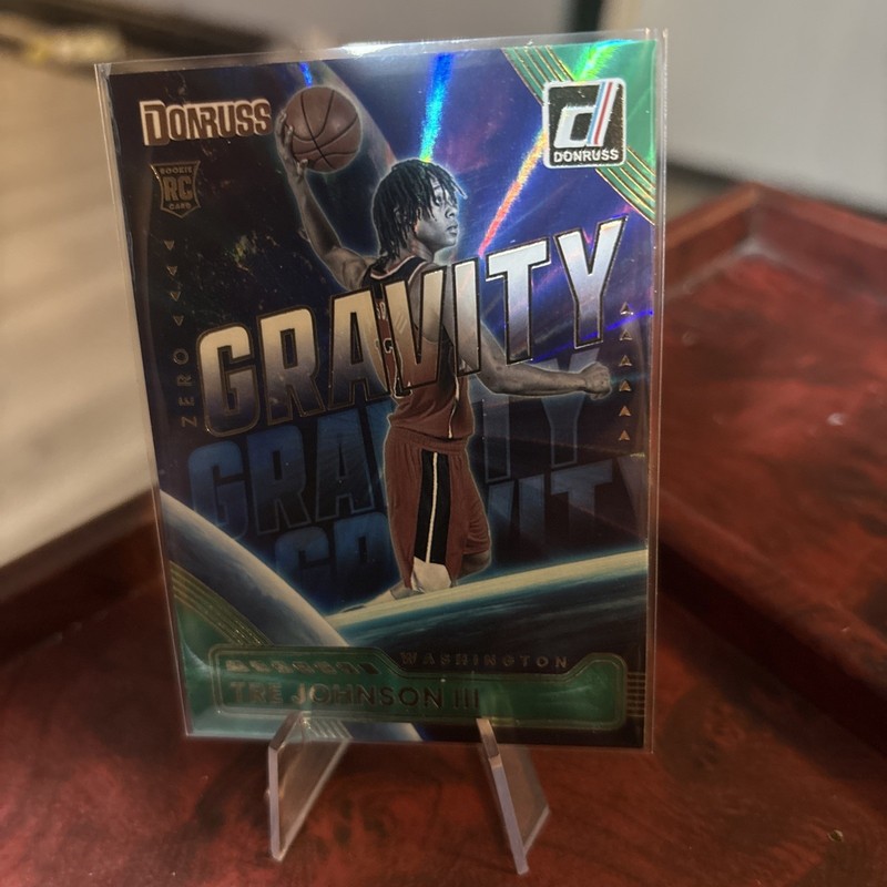 Panini Donruss 2025-26 Zero Gravity Tre Johnson III RC Green Laser #7 Wizards
