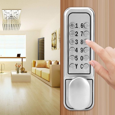 Mechanical Digital Door Lock Set Waterproof Keyless Safety Entry For Home Of Fit