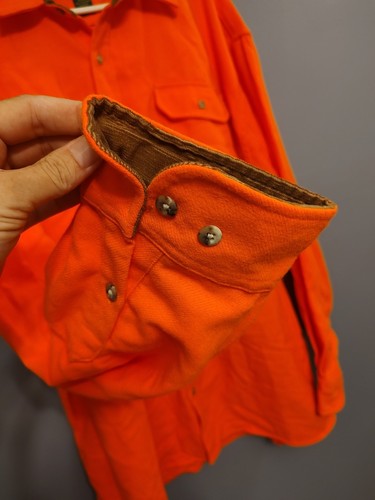 Cabela's Blaze Orange Hunting Shirt Men’s 3XL Tall LS Corduroy Trim Outdoor - Picture 4 of 7