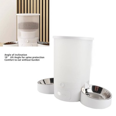 Auto Cat Feeders For Two Cats 3L Quantitative Feeding Timed 2.4G WiFi Smart SET