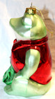 COLORFUL BLOWN GLASS CHRISTMAS FROG 6" TALL NO BOX DATED 1999 — photo 2