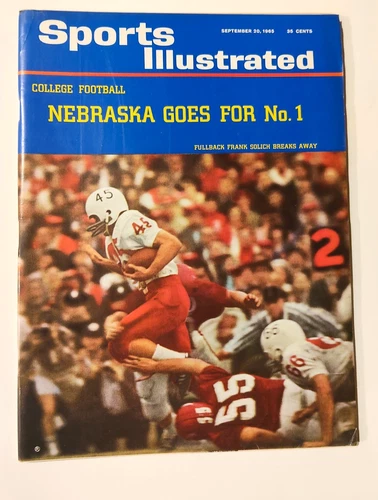 Sports Illustrated september 1965 Magazine  Frank Solich - Nebraska no label
