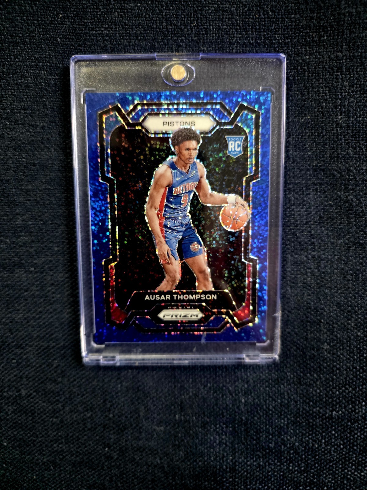 2023-24 Panini Prizm Ausar  Thompson RC Prizm Blue Sparkle Rookie #/144 👑
