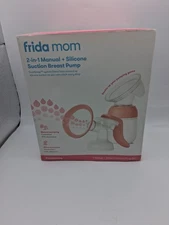 Frida Mom 2-in-1 Manual Breast Pump & Silicone Suction Breast Pump New