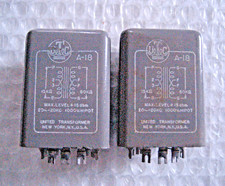 2 x NOS UTC A-18 Vintage Interstage Transformers - 15K Split to 80K Split