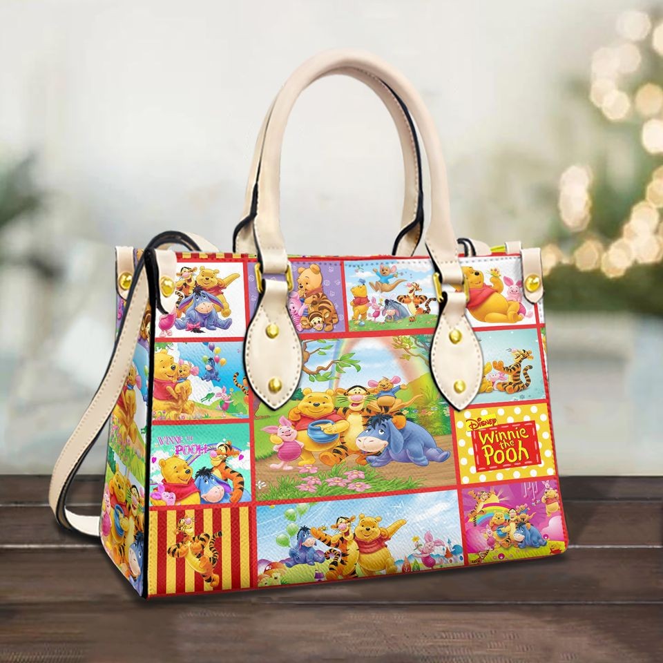 Winnie The Pooh Personalized Leather Bag, Winnie The Pooh Custom Handbag, Should