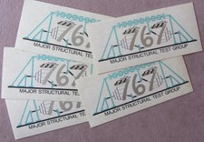 Lot of 5 Boeing Vintage Stickers Boeing 767 Airplane Major Structural Test Group