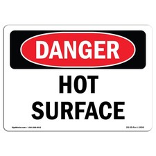 OSHA Danger Surface Vinyl Safety Decal Made in USA Industrial Area