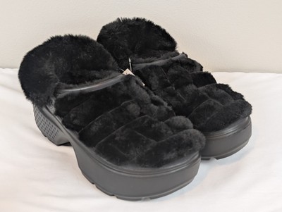 CROCS Stomp Lined Quilted Clog M8 / W10 208938-001 Black Unisex New