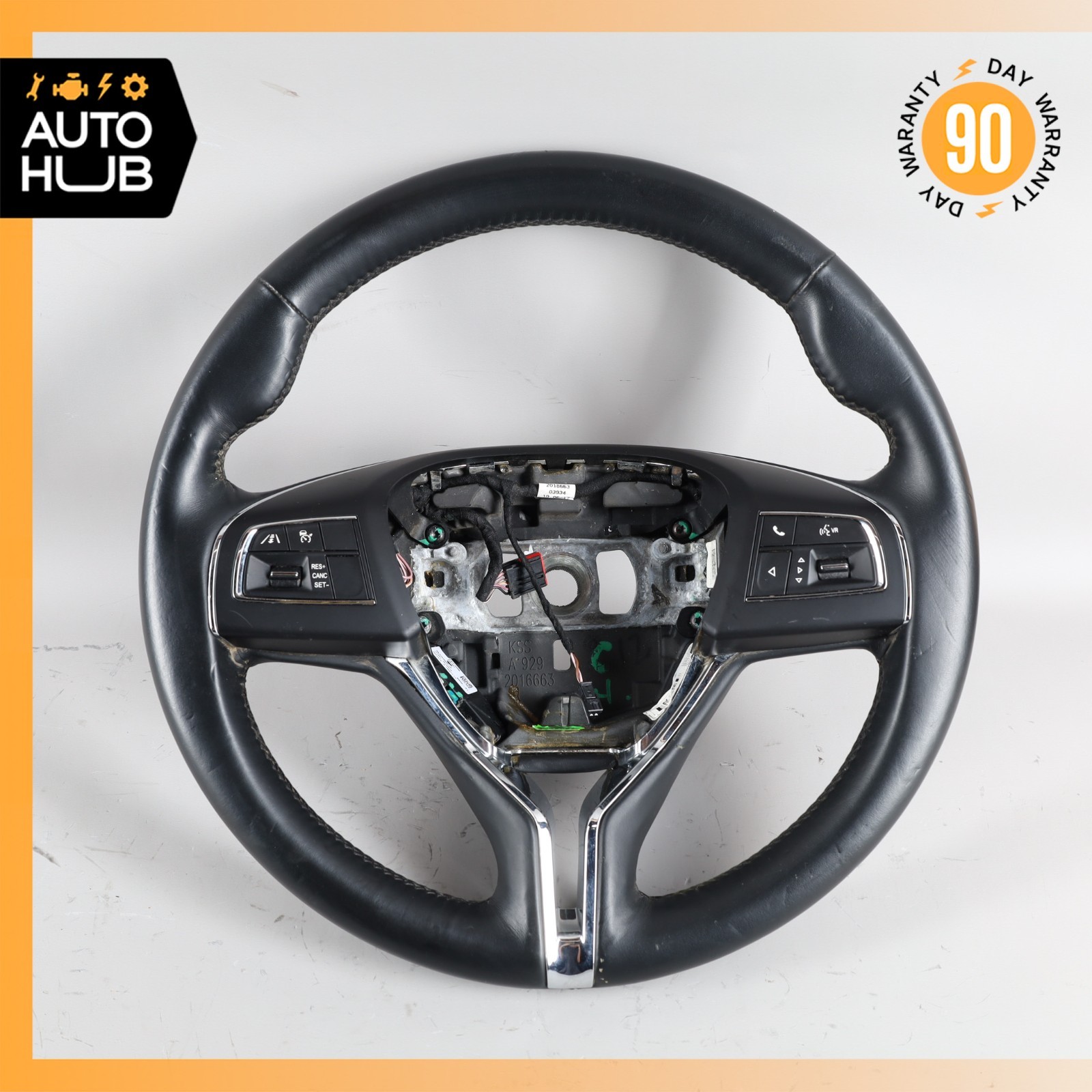 14-20 Maserati Quattroporte M156 S Q4 Ghibli M157 Steering Wheel Black OEM 8k