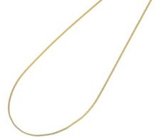 10K Yellow Gold 0.50MM Box Chain Necklace 14", 16", 18", 20", 22" 24" Length