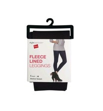 New Women's Hanes Style Essentials Fleece Lined Opaque Blackout Leggings Size M
