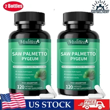 2Saw Palmetto Capsules Premium Prostate Health Support Supplement for Men Health