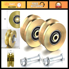 4in Sliding Gate Rollers 2 PCS V Track Wheel Kit, Heavy Duty 2500 Lbs Capacity